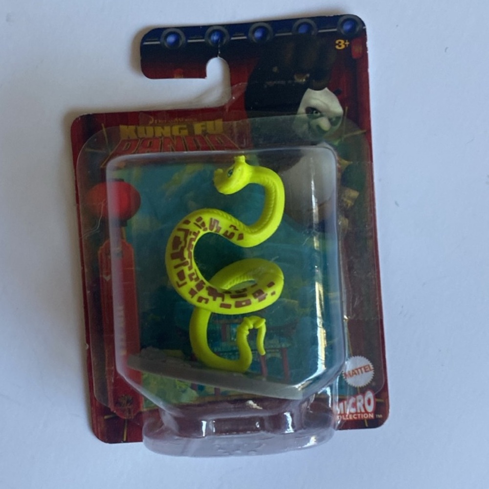 Mattel DreamWorks NWT Kung Fu Panda Viper Collectible Snake Figurine Green OS